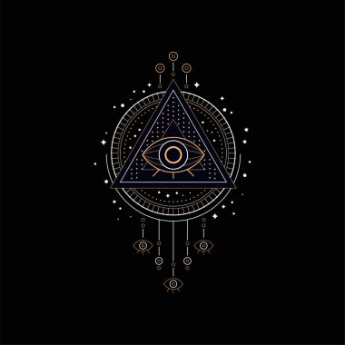 Rüya yakalayıcı, din, maneviyat etnik simge vektör çizim siyah bir arka plan