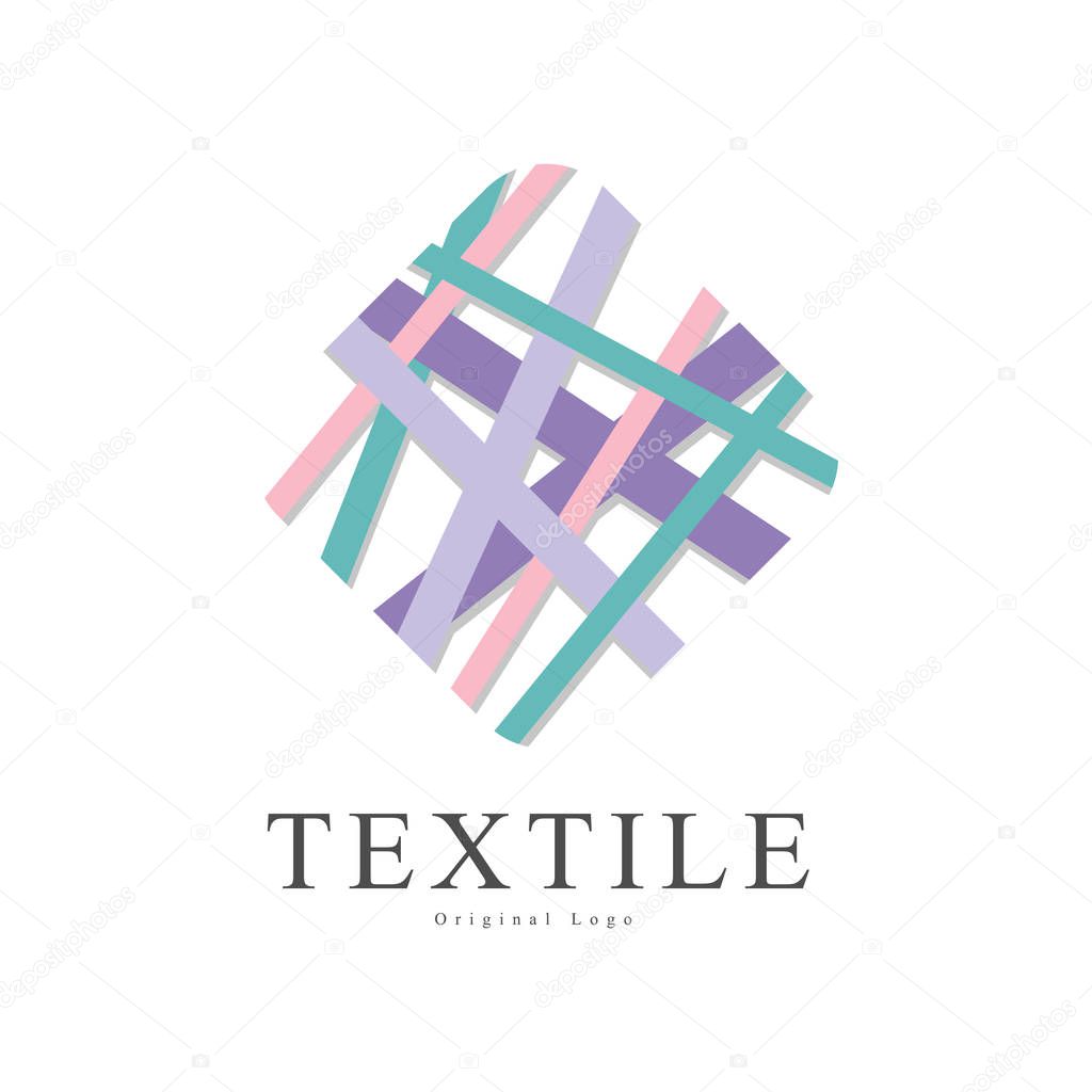  Textile  original logo  badge for yarn shop craft store 