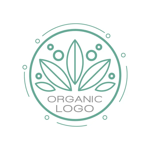 Logo bio, élément design pour des produits bio sains, cosmétiques naturels, aliments et boissons de première qualité, vecteur d'emballage Illustration sur fond blanc — Image vectorielle