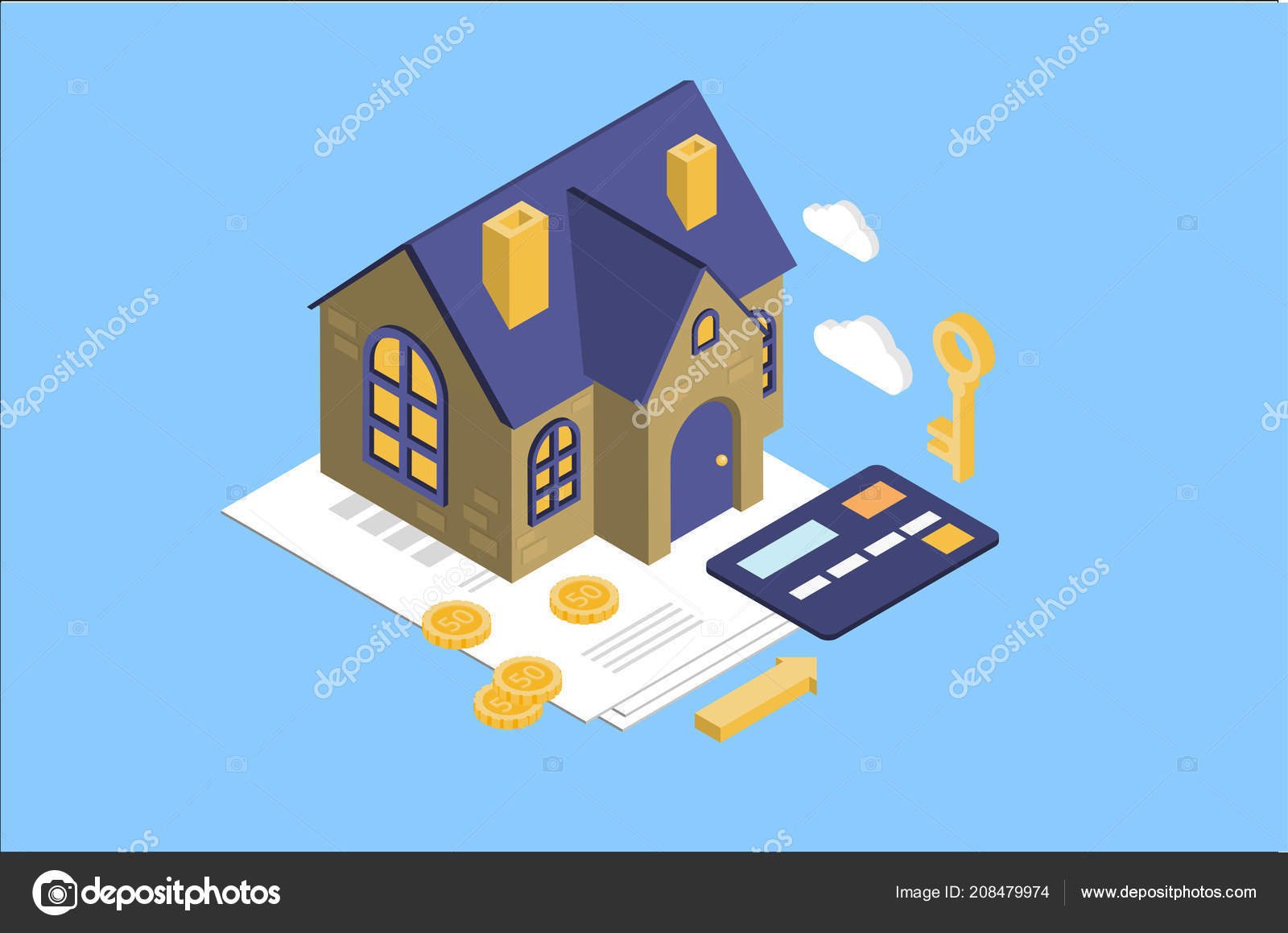 Haus Mieten Und Hypothek Konzept Immobilien Investition Oder