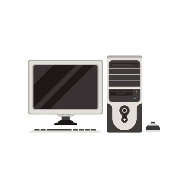 Personal computer vector Illustration on a white background — Stock Vector
