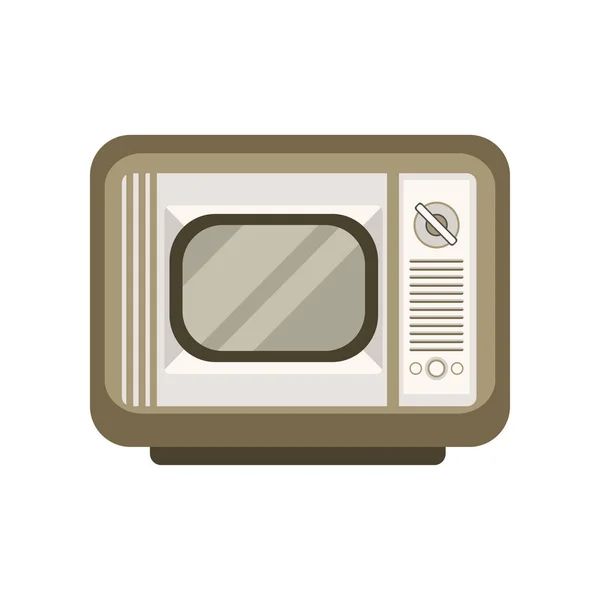 Retro old TV vector Illustration on a white background — Stock Vector