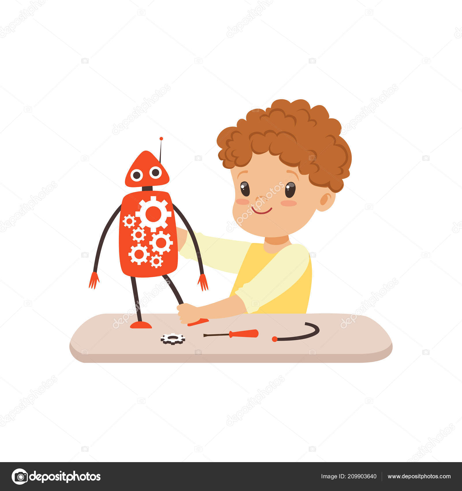 smart robot vector