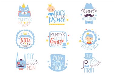 Küçük Prens Set parmak bebek çocuk oda veya pembe ve mavi renkli giyim tasarım şablonları