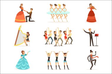 Resimler Opera, bale ve tiyatro sanatçıları ile klasik tiyatro ve sanat tiyatro gösterileri Sahne Alanı'nda ayarla