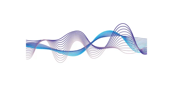 Sound waves, audio equalizer technology, vector Illustration on a white background — Stock Vector