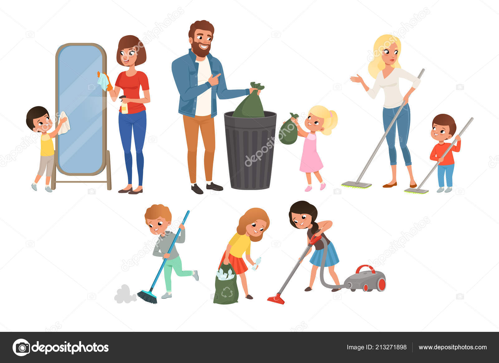 Children Helping Their Parents With Housework Sweeping Vacuuming Washing Floor Throwing Out Garbage Cleaning Mirror Cartoon Kids Characters Flat Vector Design Stock Vector Image By C Topvectors Children Helping Their Parents With Housework Sweeping Vacuuming Washing Floor Throwing Out Garbage Cleaning Mirror Cartoon Kids Characters Flat Vector Design Stock Vector Image By C Topvectors