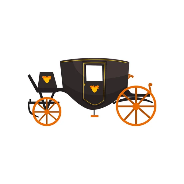 Retro wagen, vintage vervoer vector illustratie op een witte achtergrond — Stockvector