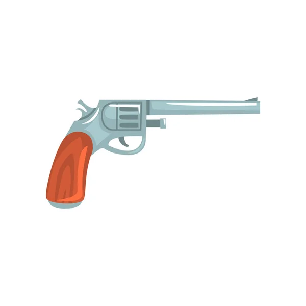 Vintage revolver pistole, symbolem divokého západu vektorové ilustrace na bílém pozadí — Stockový vektor