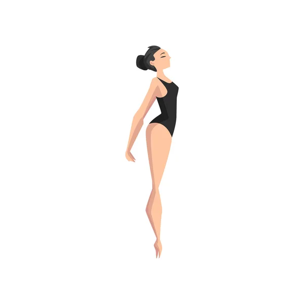 Balet, profesyonel balerin vektör çizim beyaz bir arka plan üzerinde dans — Stok Vektör