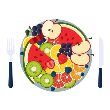 meyve ve çilek salatası