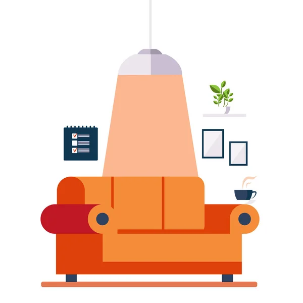 Living room Flat style vector — Stock Vector