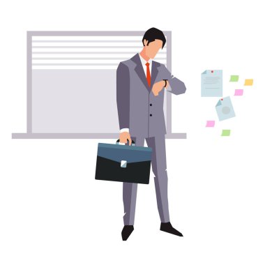 İşadamı bir randevu için geç