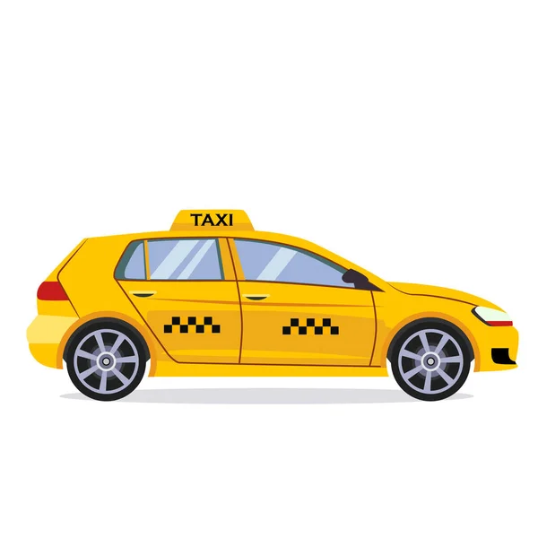 Taxi coche plano diseño — Vector de stock