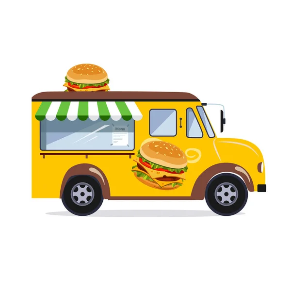Camioneta de comida — Vector de stock