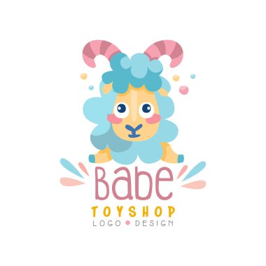 Babe toyship logo design, cute badge can be used for baby store, kids market vector Illustration on a white background clipart