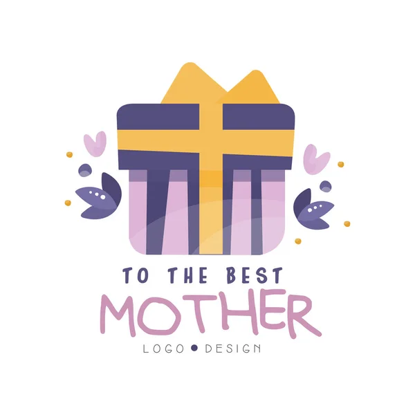 Au meilleur design de logo mère, étiquette créative Happy Moms Day pour bannière, affiche, carte de vœux, chemise, vecteur dessiné à la main Illustration — Image vectorielle
