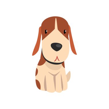 Beyaz bir arka plan üzerinde şirin beagle köpek hayvan karikatür karakter vektör çizim