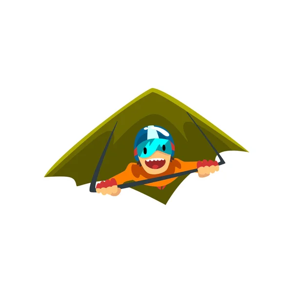 Uçuş, paraşütle atlama, aşırı spor vektör çizim beyaz bir arka plan üzerinde paraşütle wingsuit erkekte — Stok Vektör