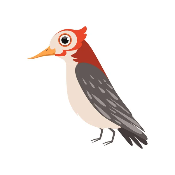 白地に美しい枢機卿の鳥ベクトル図 — ストックベクタ