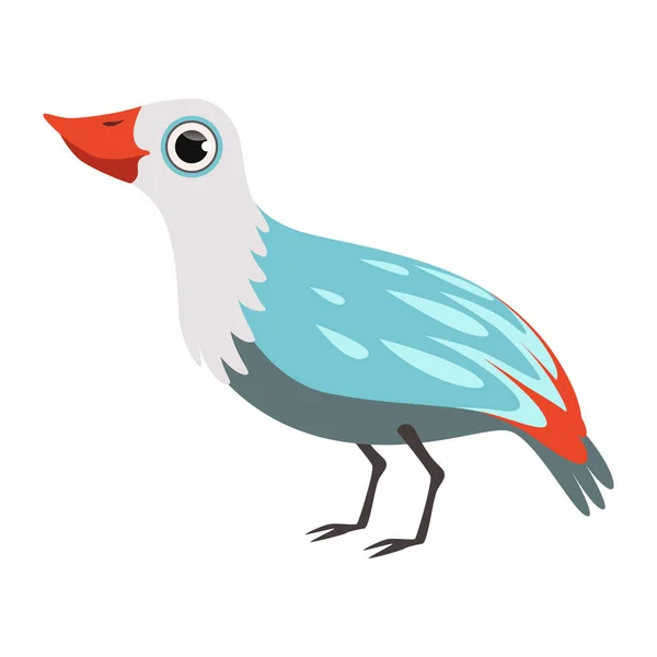 Πολύχρωμο και όμορφο πουλί διανυσματικά εικονογράφηση σε λευκό φόντο — Διανυσματικό Αρχείο
