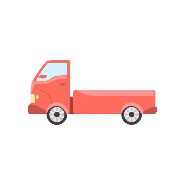 Camion rosso, consegna camion vettore Illustrazione — Vettoriale Stock