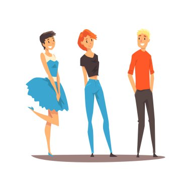 Arkadaş, birlikte iyi vakit geçiriyor en iyi arkadaş konsept illüstrasyon vektör