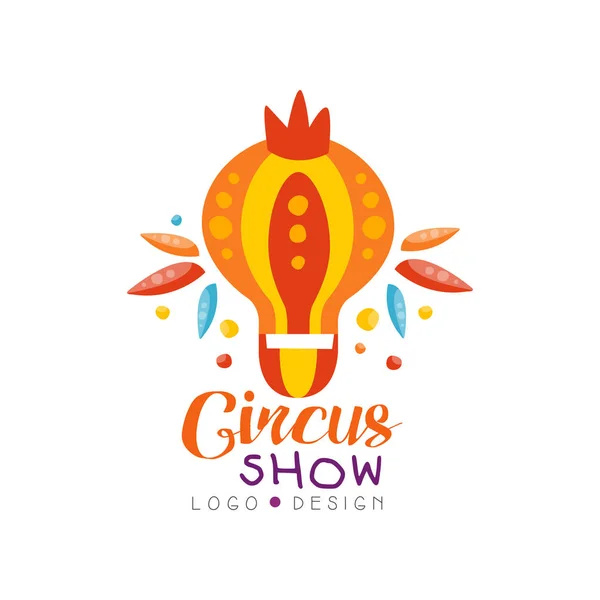 Circus Toon logo ontwerp, carnaval, feestelijk, Toon label, badge, hand getekende ontwerpelement kan worden gebruikt voor flyear, poster, banner, uitnodiging vector illustratie — Stockvector