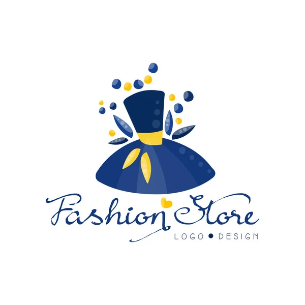Templat desain logo toko busana, toko pakaian, salon kecantikan atau vektor label butik Ilustrasi - Stok Vektor
