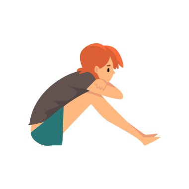 Zemin ve rüya, hafta sonu evde harcamaları ve rahatlatıcı, Evde Genç kadının geri kalanı üzerinde vektör çizim oturan kız