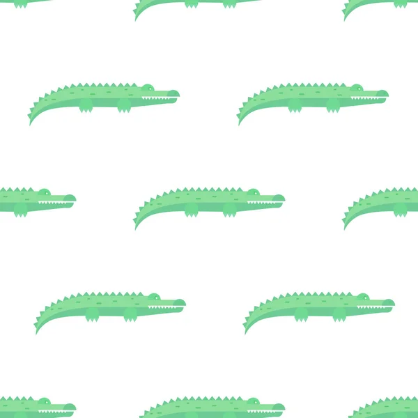 Lustige Krokodilmuster. Vektorillustration — Stockvektor