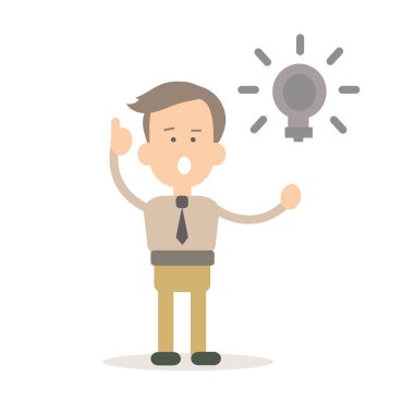 İşadamı vektör çizim düz tarzı