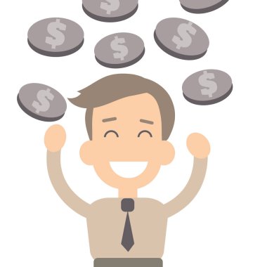 İşadamı vektör çizim düz tarzı