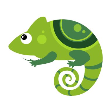 İguana. Komik alfabesi, hayvan vektör çizim