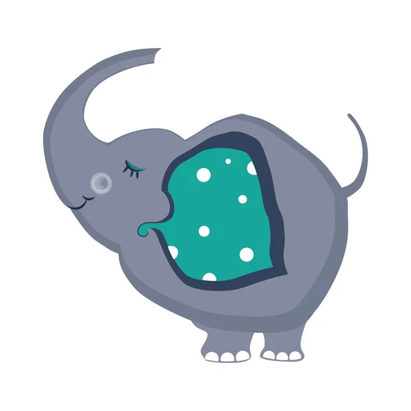Elefante. Alfabeto divertente, illustrazione del vettore animale — Vettoriale Stock