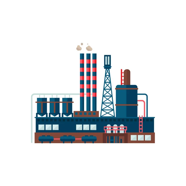 Industrial Factory Building Vector Illustration — Stock Vector