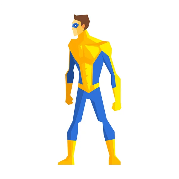 Süper kahraman maske vektör çizim giyiyor — Stok Vektör