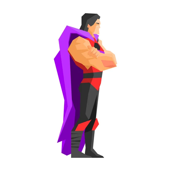 Süper kahraman profil vektör çizim — Stok Vektör