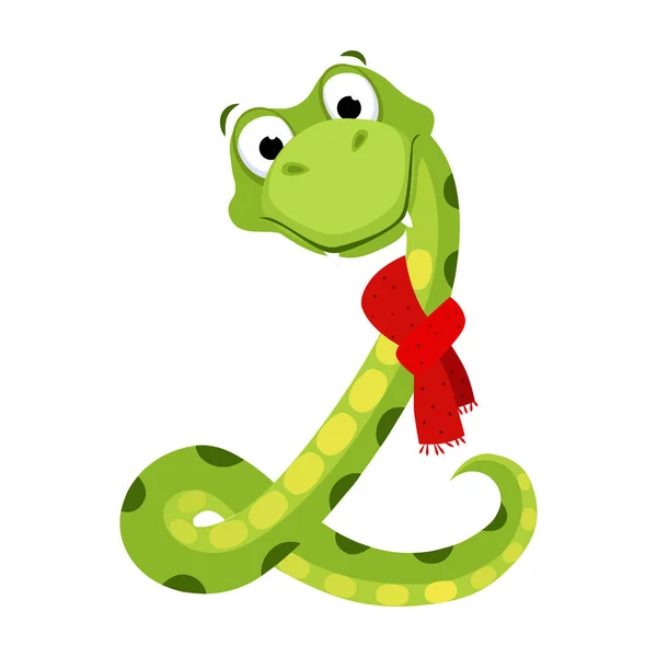 蛇。有趣的字母, 动物向量插图 — 图库矢量图片