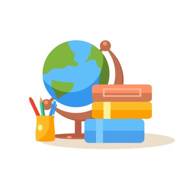 Öğrenci çalışma alanı. Eğitim tasarlamak vektör