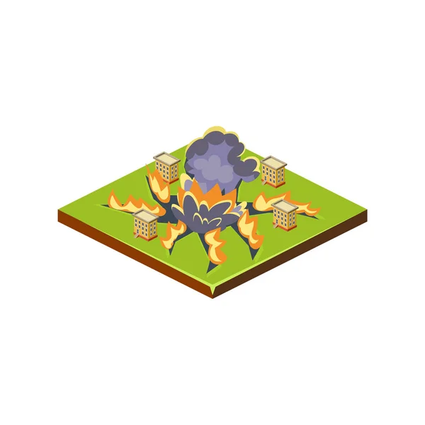 Meteorito. Icono de desastres naturales. Ilustración vectorial — Archivo Imágenes Vectoriales