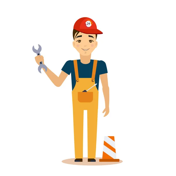 Mechanic Vector Illustration. — Stock Vector