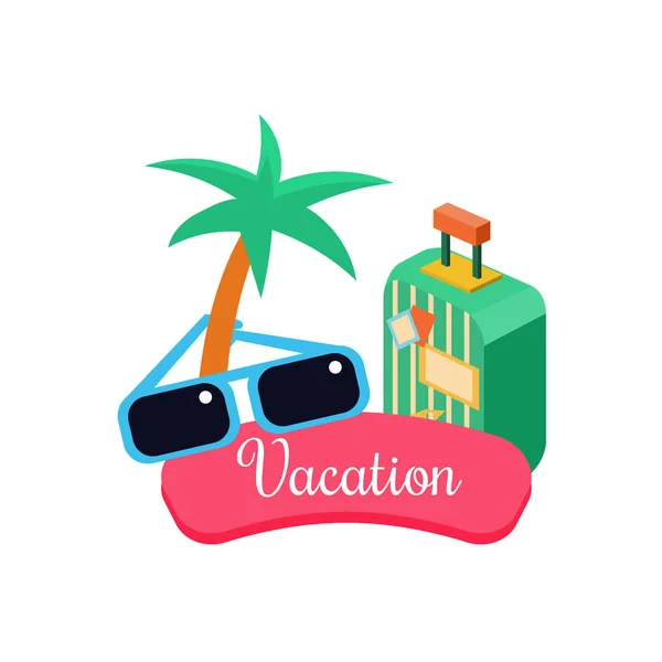 Vacaciones exóticas. Ilustración vectorial — Vector de stock