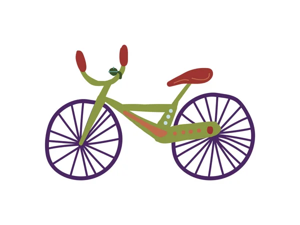 Fahrrad Stadt Straße Design Element Cartoon Vektor Illustration — Stockvektor