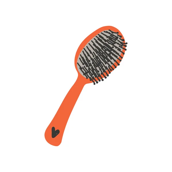 Cepillo para el cabello, cero residuos objeto reutilizable, Eco estilo de vida Concepto Vector Ilustración — Vector de stock