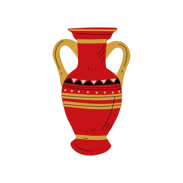 Vaso antico rosso, simbolo della cultura tradizionale egiziana Illustrazione vettoriale — Vettoriale Stock