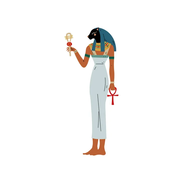 マアト、正義の女神、古代エジプト文化のシンボルベクトルイラスト — ストックベクタ