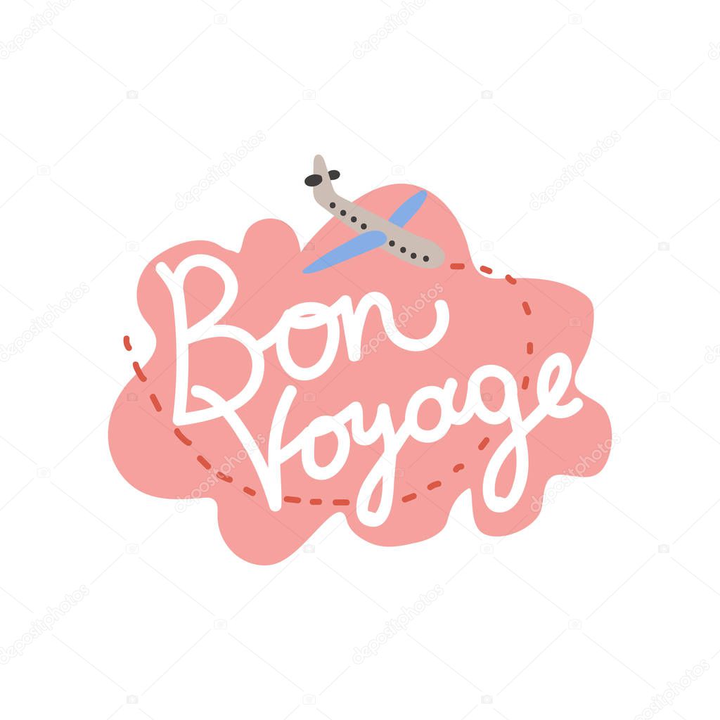 Bon Voyage, Have Nice Trip Banner Template Vector Illustration