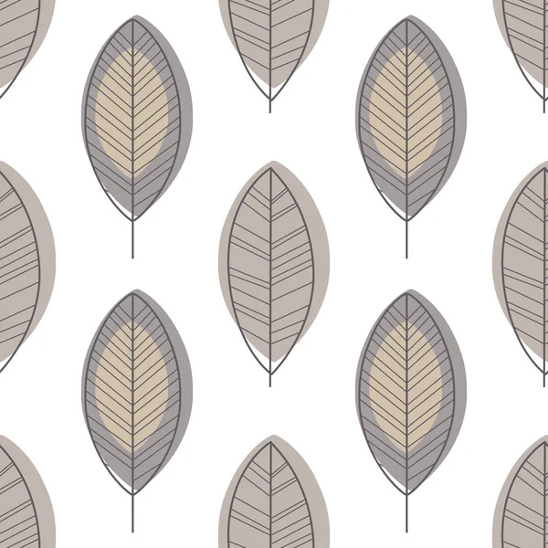 Leaves Seamless Pattern, Design Element Can Be Used for Fabric, Wallpaper, Packaging Vector Illustration — Stock Vector