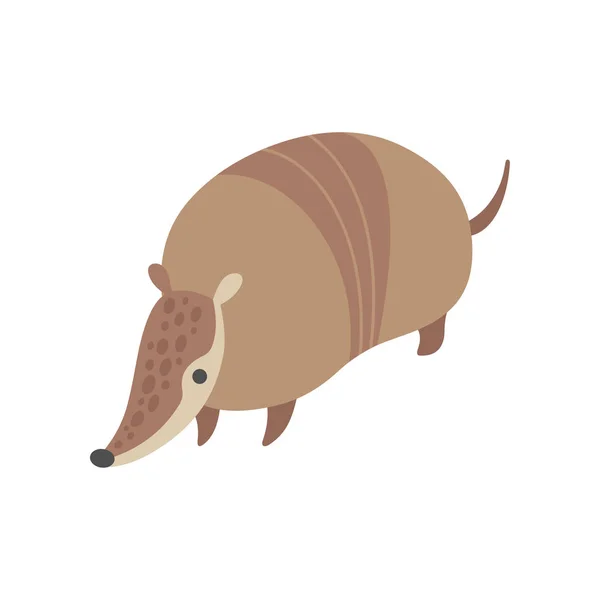 Lindo Armadillo, Adorable Pleistoceno Animal Dibujos Animados Vector Ilustración — Vector de stock